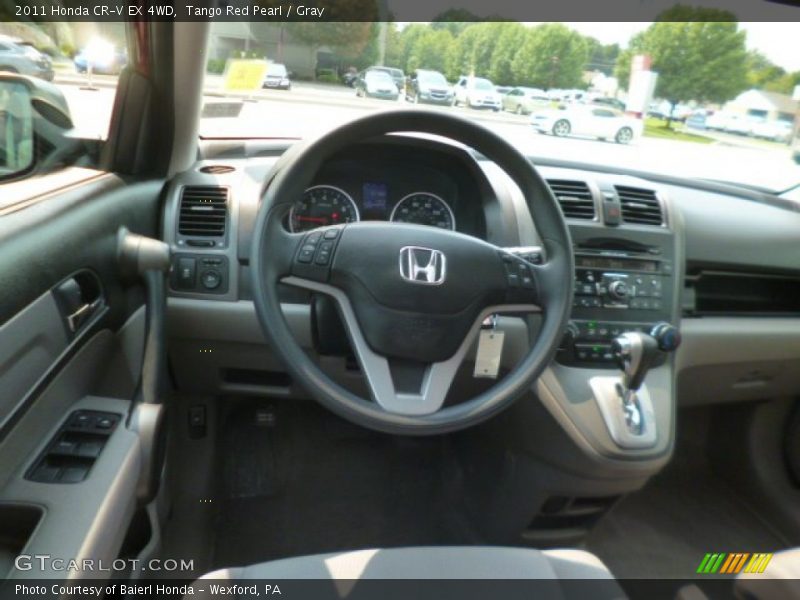 Tango Red Pearl / Gray 2011 Honda CR-V EX 4WD