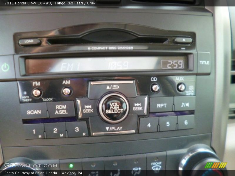Tango Red Pearl / Gray 2011 Honda CR-V EX 4WD
