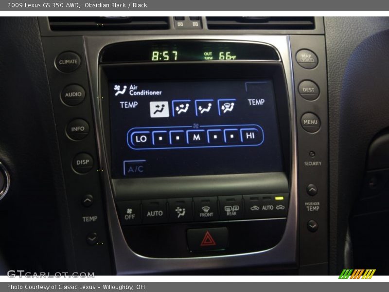 Controls of 2009 GS 350 AWD