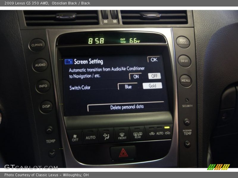 Obsidian Black / Black 2009 Lexus GS 350 AWD