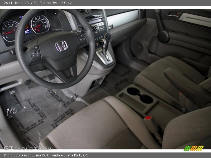 Taffeta White / Gray 2011 Honda CR-V SE