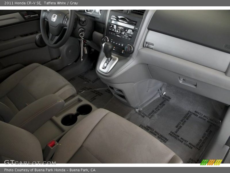 Taffeta White / Gray 2011 Honda CR-V SE