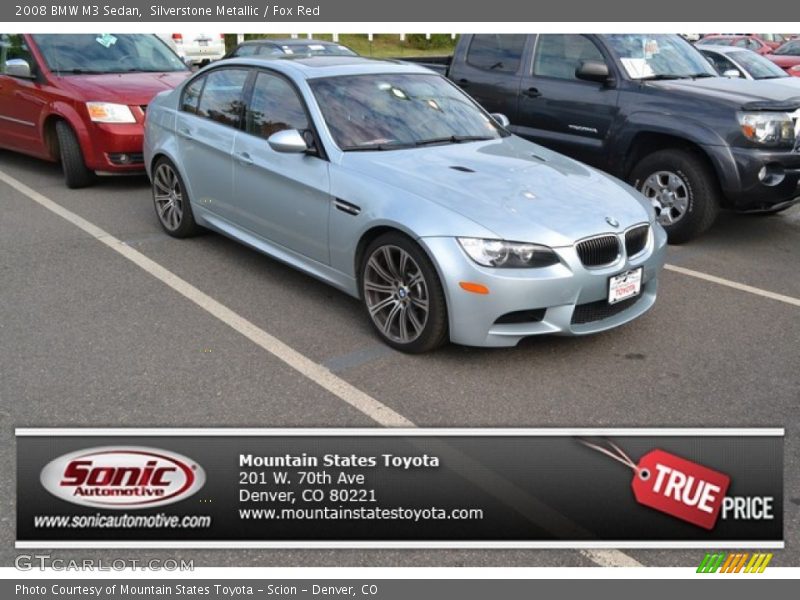 Silverstone Metallic / Fox Red 2008 BMW M3 Sedan