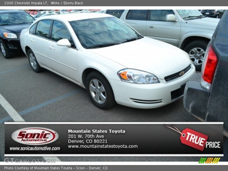 White / Ebony Black 2006 Chevrolet Impala LT