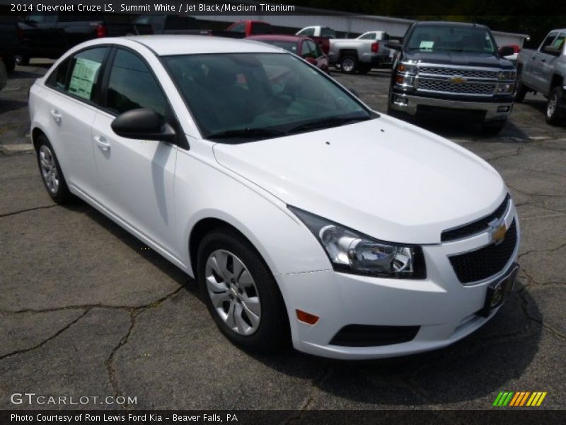 Summit White / Jet Black/Medium Titanium 2014 Chevrolet Cruze LS