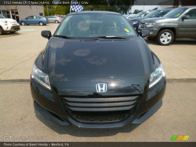 Crystal Black Pearl / Gray 2012 Honda CR-Z Sport Hybrid