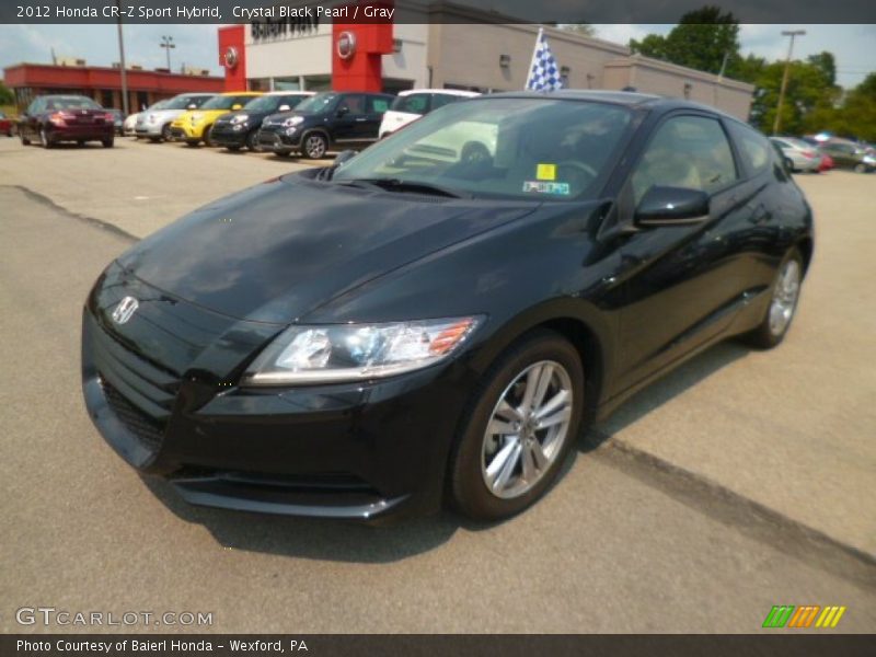 Crystal Black Pearl / Gray 2012 Honda CR-Z Sport Hybrid