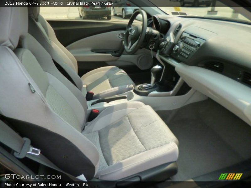 Crystal Black Pearl / Gray 2012 Honda CR-Z Sport Hybrid