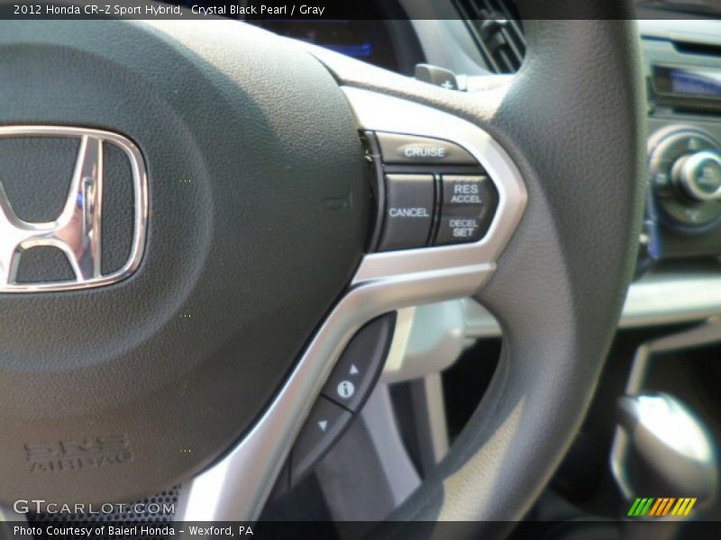 Crystal Black Pearl / Gray 2012 Honda CR-Z Sport Hybrid