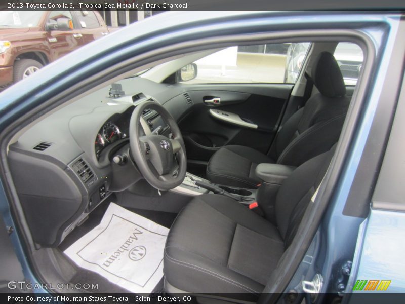 Tropical Sea Metallic / Dark Charcoal 2013 Toyota Corolla S