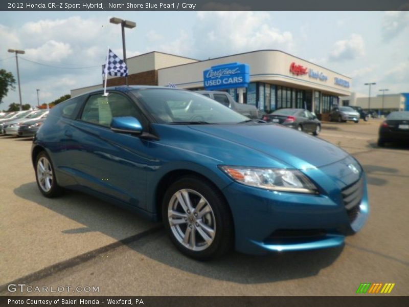 North Shore Blue Pearl / Gray 2012 Honda CR-Z Sport Hybrid