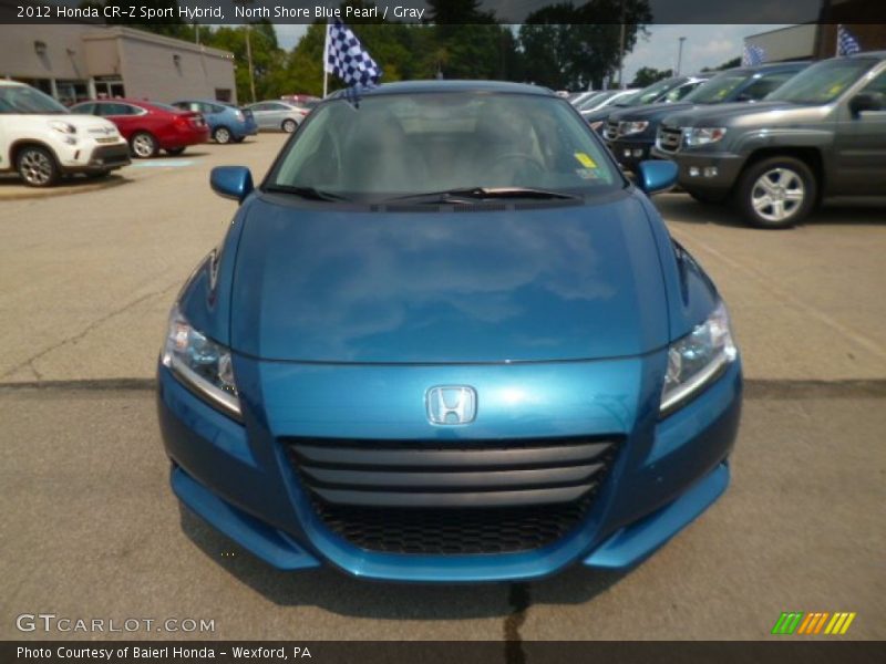 North Shore Blue Pearl / Gray 2012 Honda CR-Z Sport Hybrid