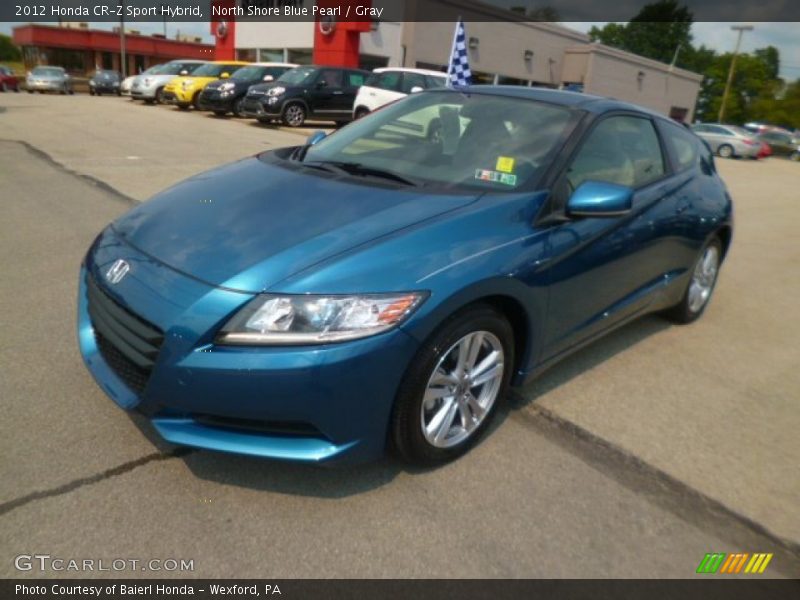 North Shore Blue Pearl / Gray 2012 Honda CR-Z Sport Hybrid