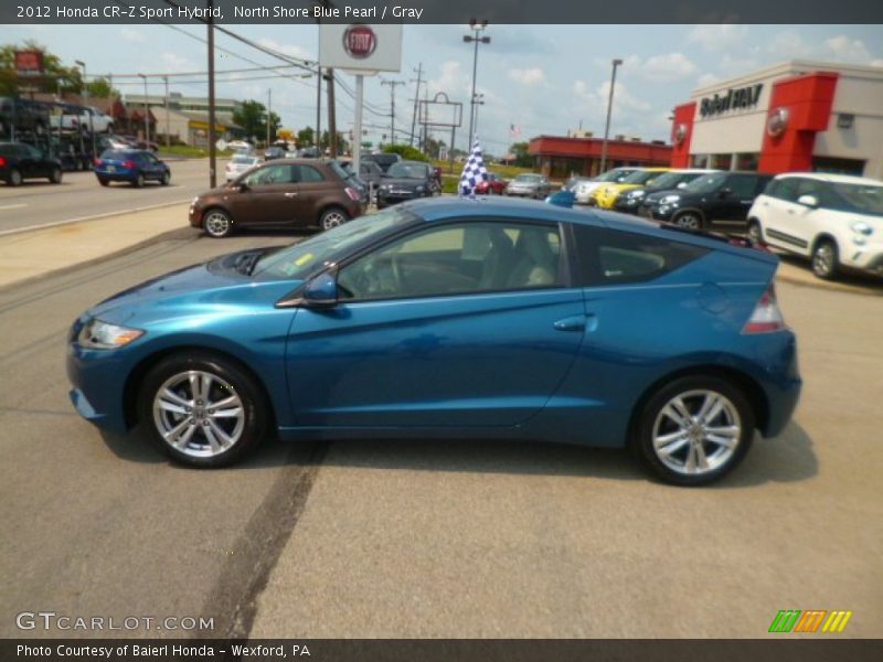 North Shore Blue Pearl / Gray 2012 Honda CR-Z Sport Hybrid
