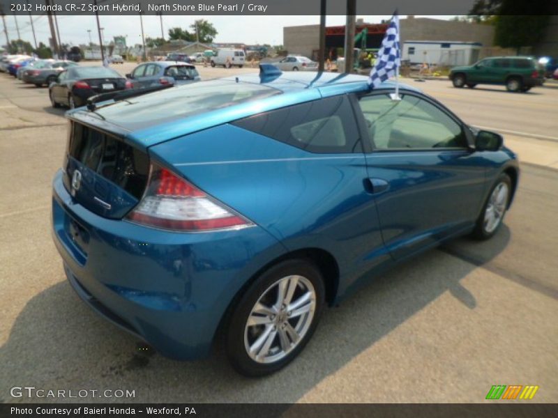 North Shore Blue Pearl / Gray 2012 Honda CR-Z Sport Hybrid