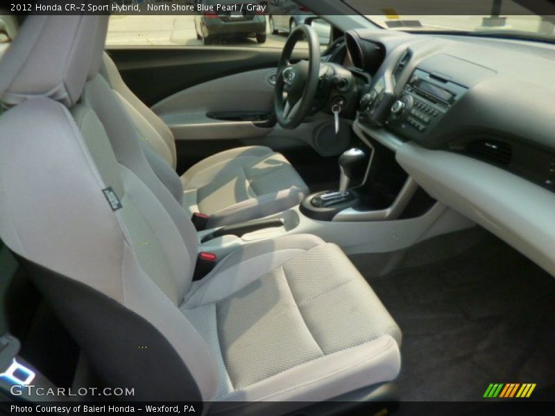 North Shore Blue Pearl / Gray 2012 Honda CR-Z Sport Hybrid