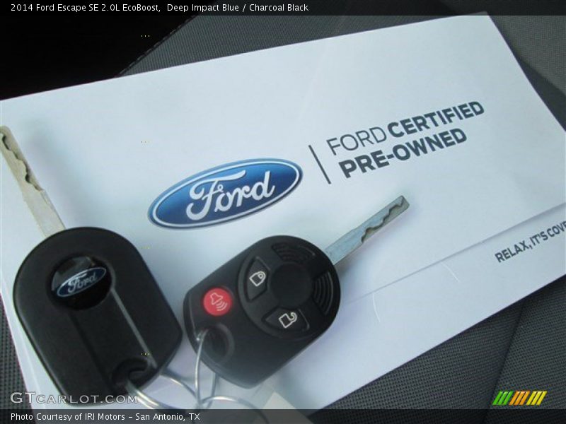 Deep Impact Blue / Charcoal Black 2014 Ford Escape SE 2.0L EcoBoost