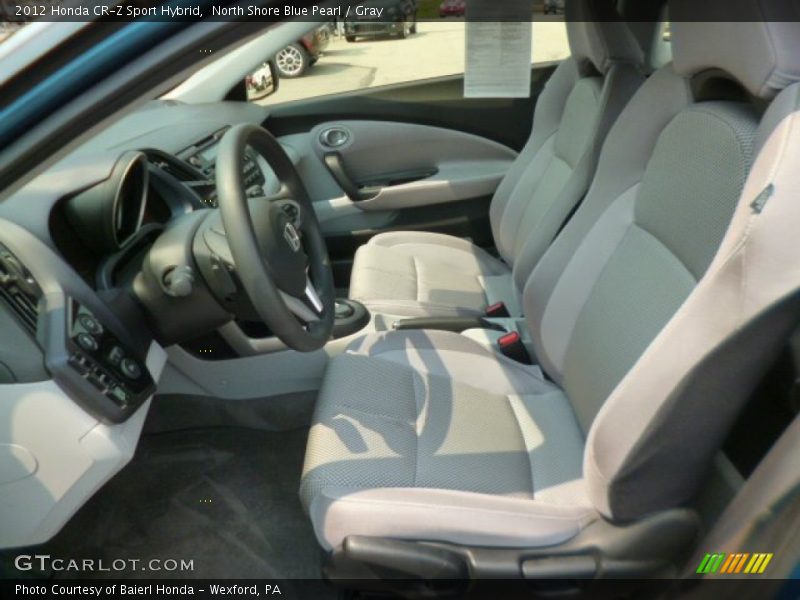 North Shore Blue Pearl / Gray 2012 Honda CR-Z Sport Hybrid