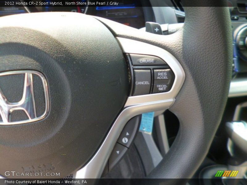 North Shore Blue Pearl / Gray 2012 Honda CR-Z Sport Hybrid