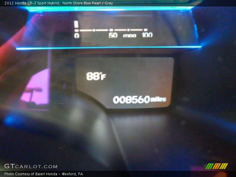 North Shore Blue Pearl / Gray 2012 Honda CR-Z Sport Hybrid