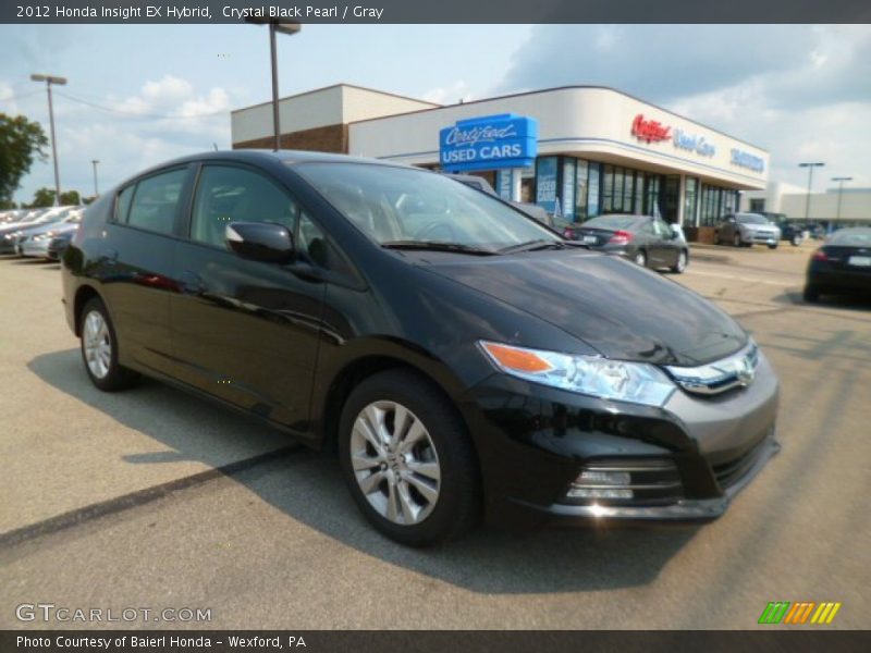 Crystal Black Pearl / Gray 2012 Honda Insight EX Hybrid