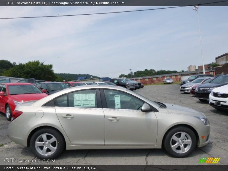 Champagne Silver Metallic / Medium Titanium 2014 Chevrolet Cruze LT