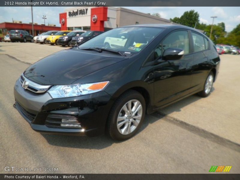 Crystal Black Pearl / Gray 2012 Honda Insight EX Hybrid