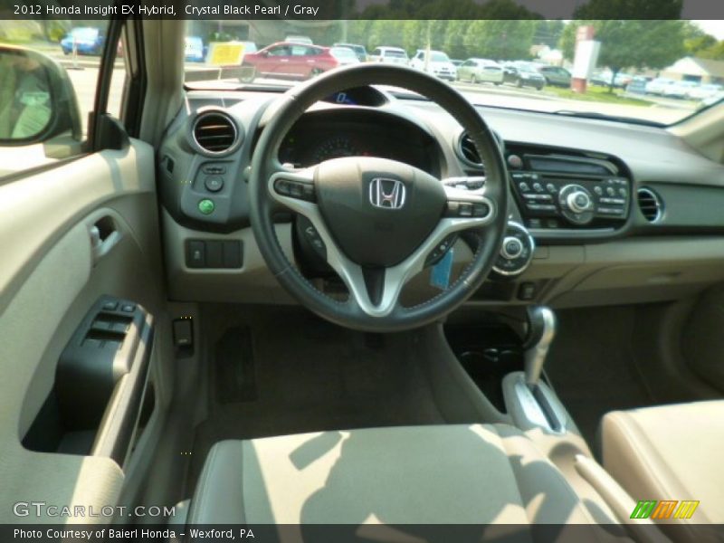Crystal Black Pearl / Gray 2012 Honda Insight EX Hybrid