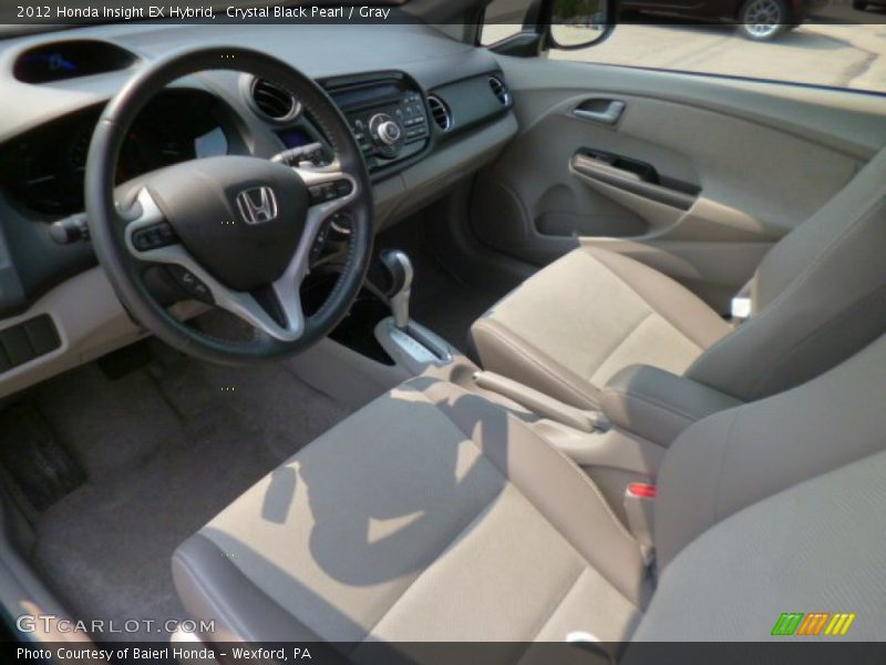 Crystal Black Pearl / Gray 2012 Honda Insight EX Hybrid