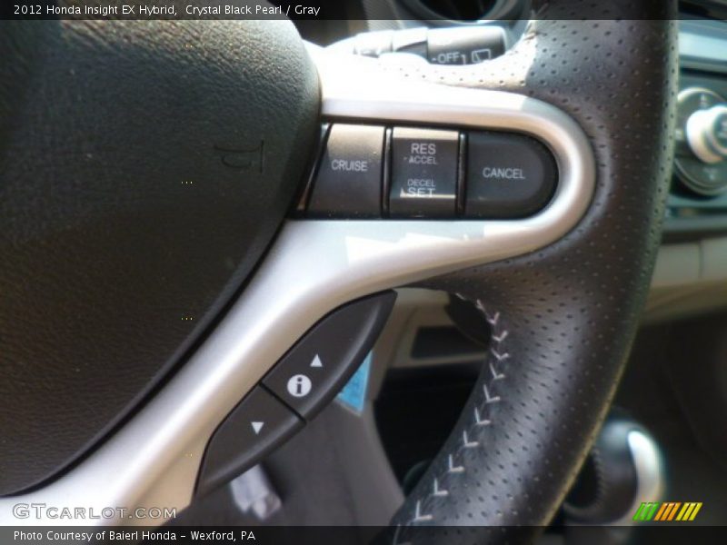 Crystal Black Pearl / Gray 2012 Honda Insight EX Hybrid