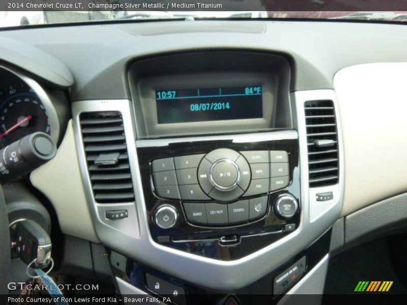 Champagne Silver Metallic / Medium Titanium 2014 Chevrolet Cruze LT