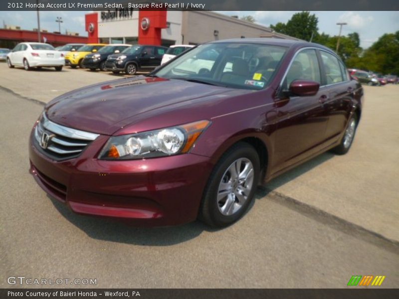 Basque Red Pearl II / Ivory 2012 Honda Accord LX Premium Sedan