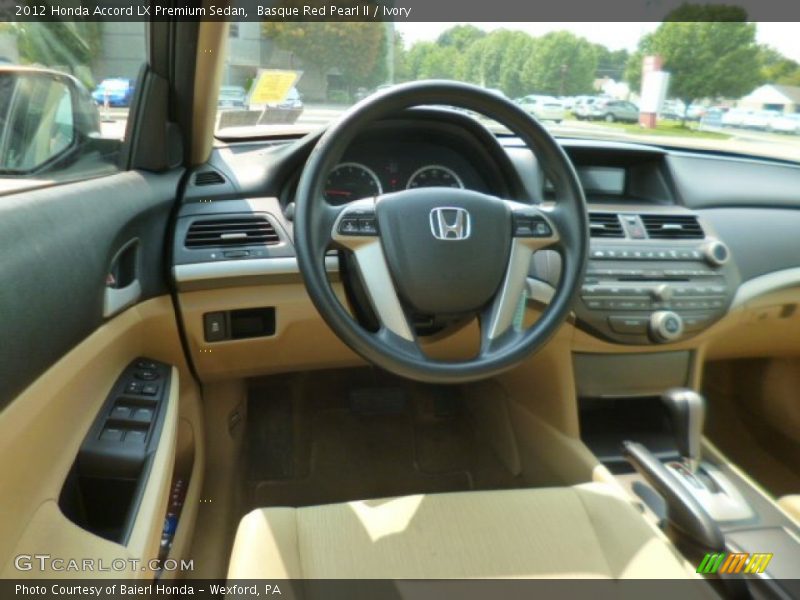 Basque Red Pearl II / Ivory 2012 Honda Accord LX Premium Sedan