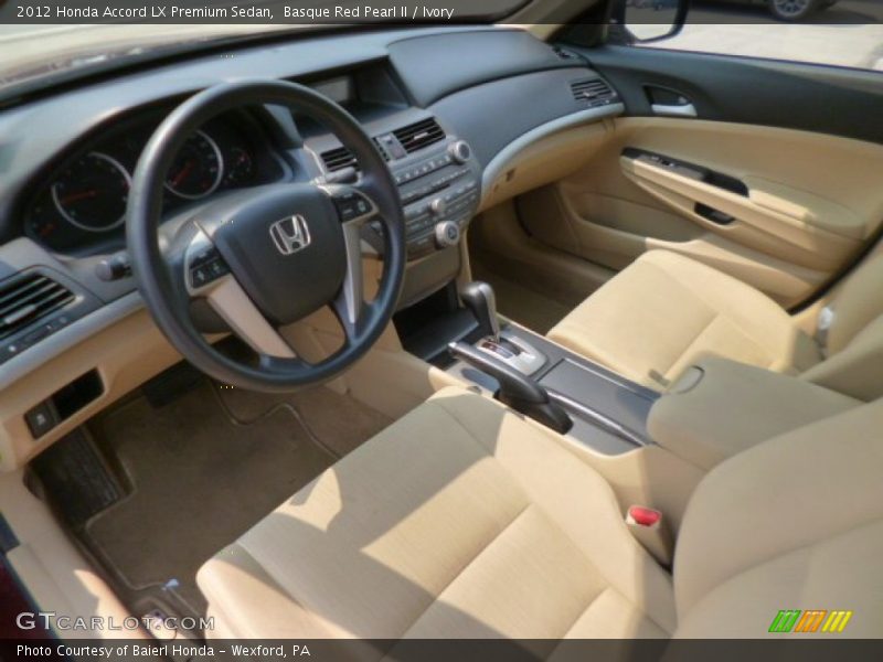 Basque Red Pearl II / Ivory 2012 Honda Accord LX Premium Sedan