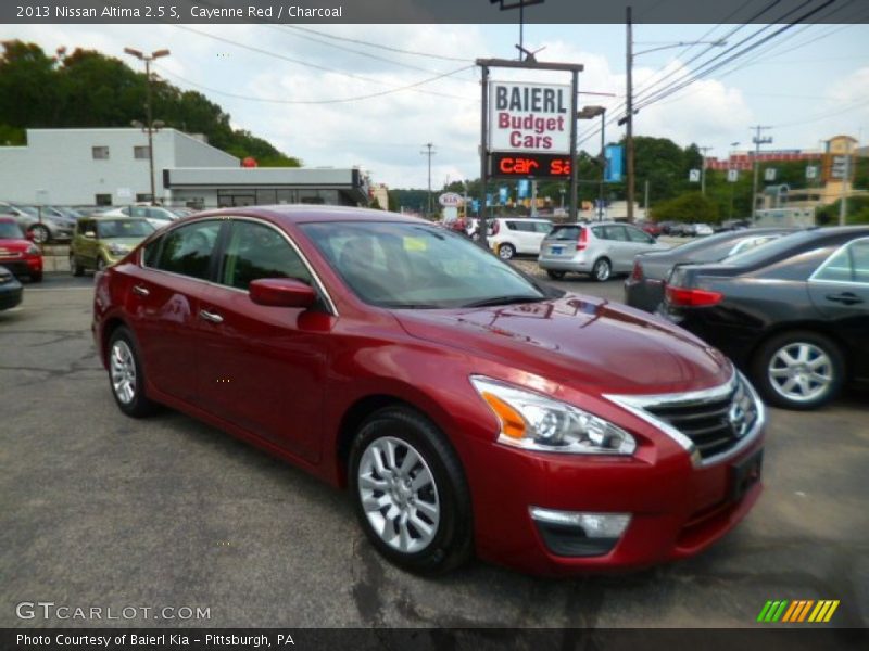Cayenne Red / Charcoal 2013 Nissan Altima 2.5 S