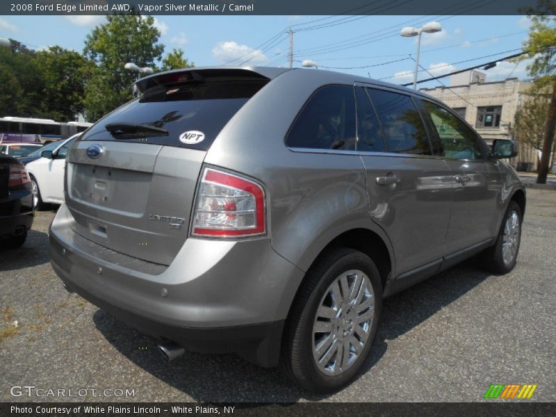 Vapor Silver Metallic / Camel 2008 Ford Edge Limited AWD