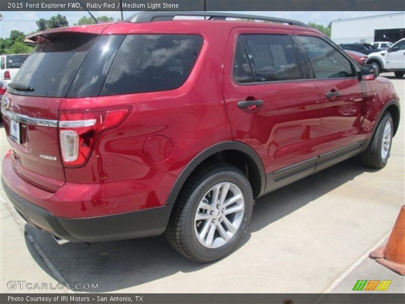 Ruby Red / Medium Light Stone 2015 Ford Explorer FWD
