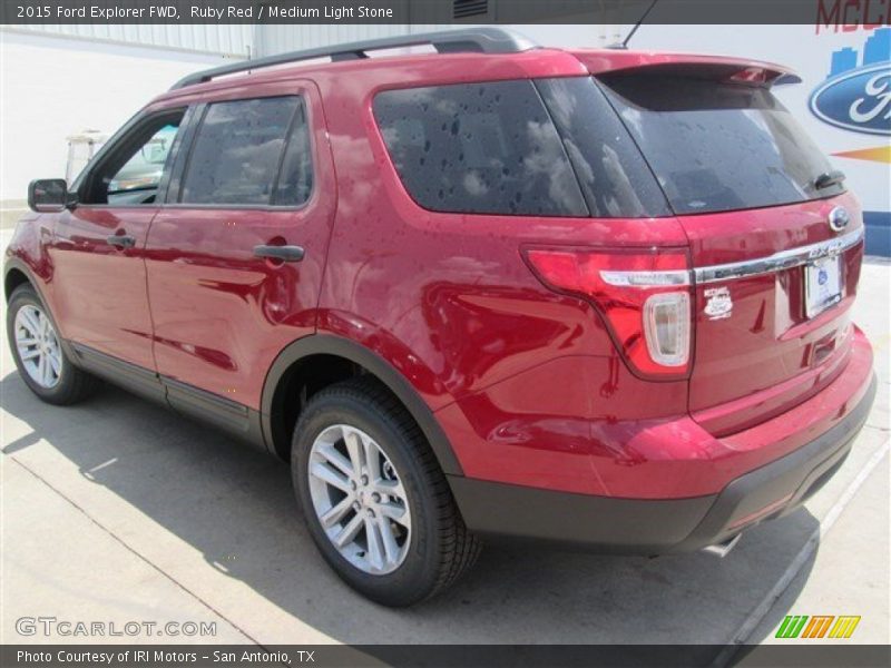 Ruby Red / Medium Light Stone 2015 Ford Explorer FWD