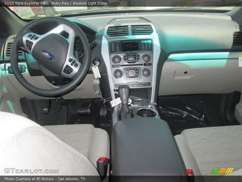 Ruby Red / Medium Light Stone 2015 Ford Explorer FWD