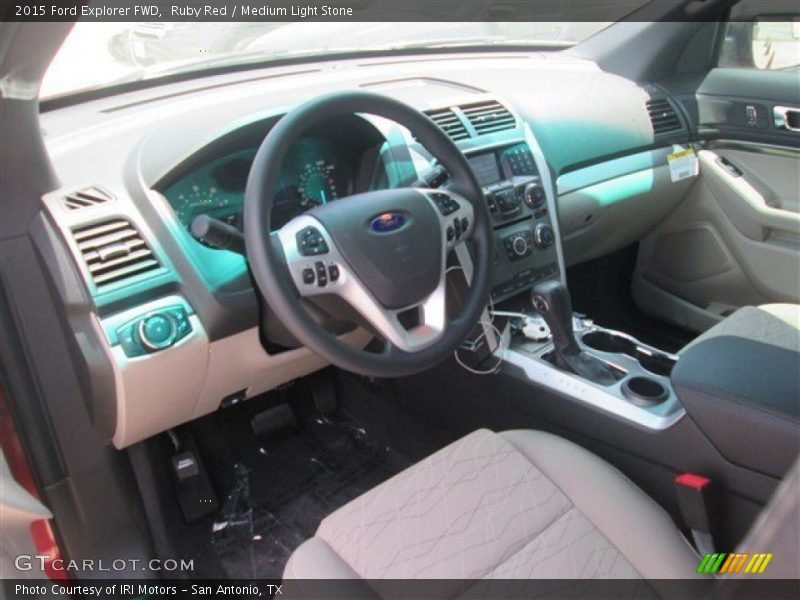 Ruby Red / Medium Light Stone 2015 Ford Explorer FWD