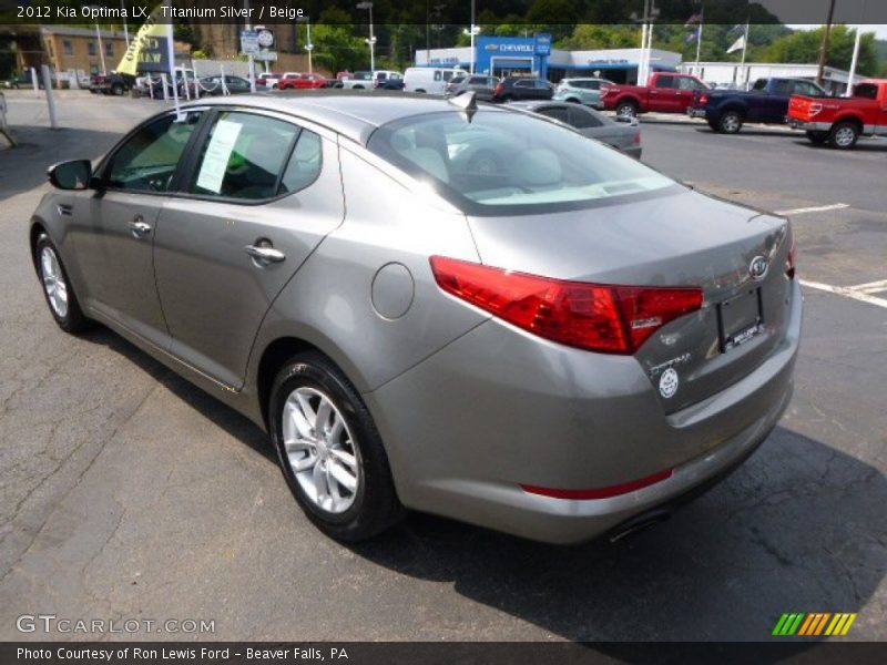 Titanium Silver / Beige 2012 Kia Optima LX