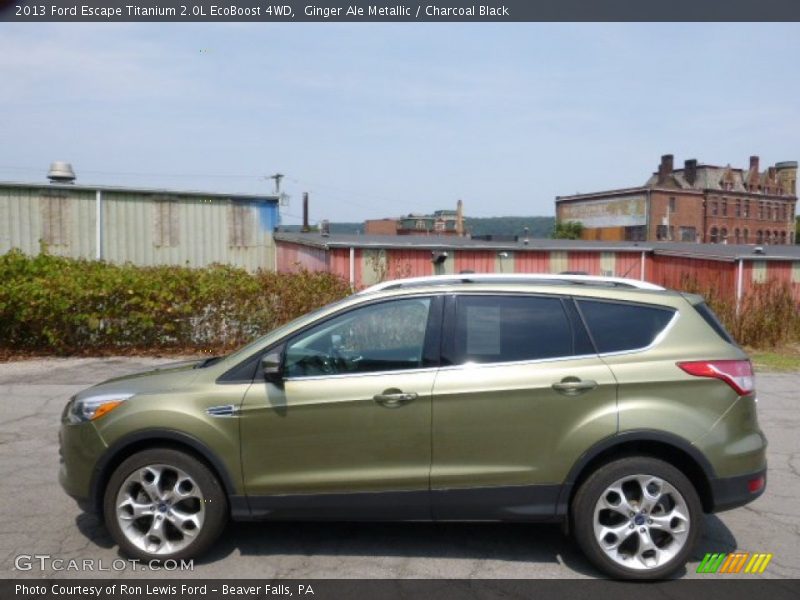 Ginger Ale Metallic / Charcoal Black 2013 Ford Escape Titanium 2.0L EcoBoost 4WD