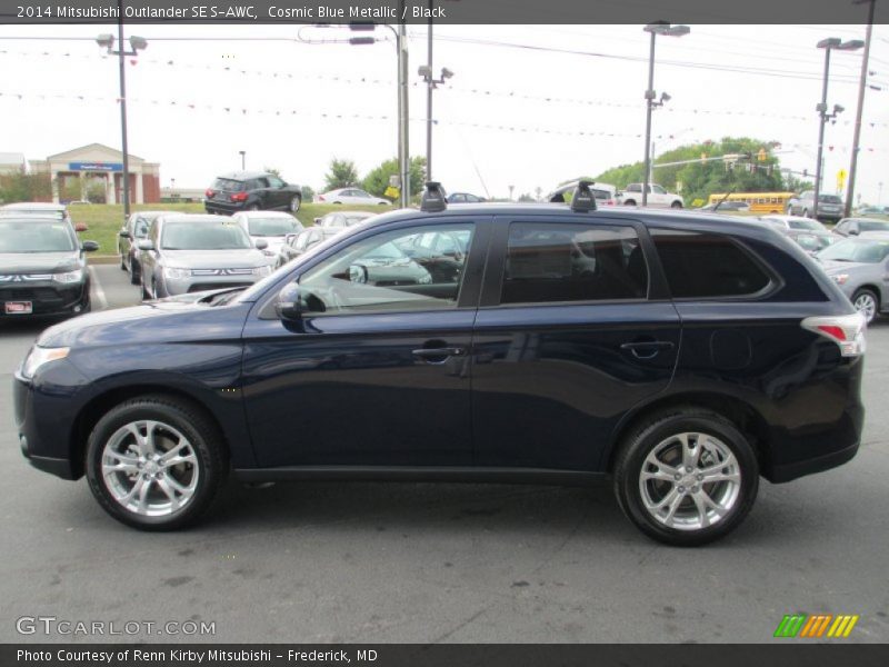 Cosmic Blue Metallic / Black 2014 Mitsubishi Outlander SE S-AWC