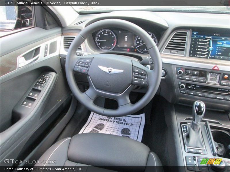 Caspian Black / Black 2015 Hyundai Genesis 3.8 Sedan