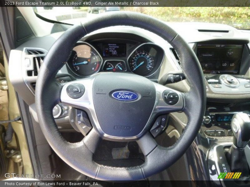 Ginger Ale Metallic / Charcoal Black 2013 Ford Escape Titanium 2.0L EcoBoost 4WD