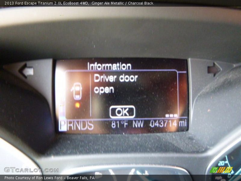 Ginger Ale Metallic / Charcoal Black 2013 Ford Escape Titanium 2.0L EcoBoost 4WD