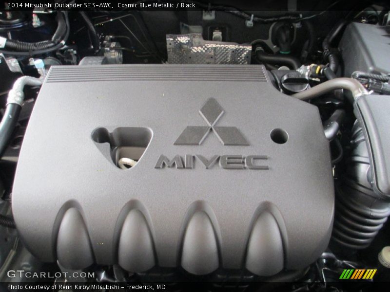 Cosmic Blue Metallic / Black 2014 Mitsubishi Outlander SE S-AWC