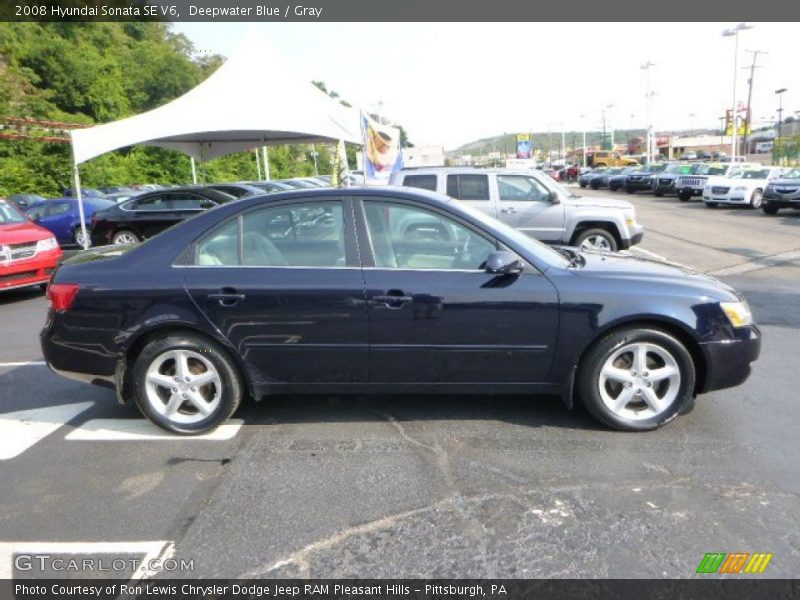 Deepwater Blue / Gray 2008 Hyundai Sonata SE V6