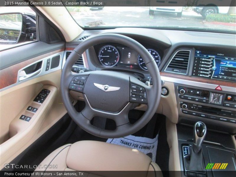 Caspian Black / Beige 2015 Hyundai Genesis 3.8 Sedan