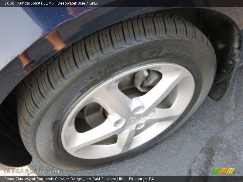 Deepwater Blue / Gray 2008 Hyundai Sonata SE V6